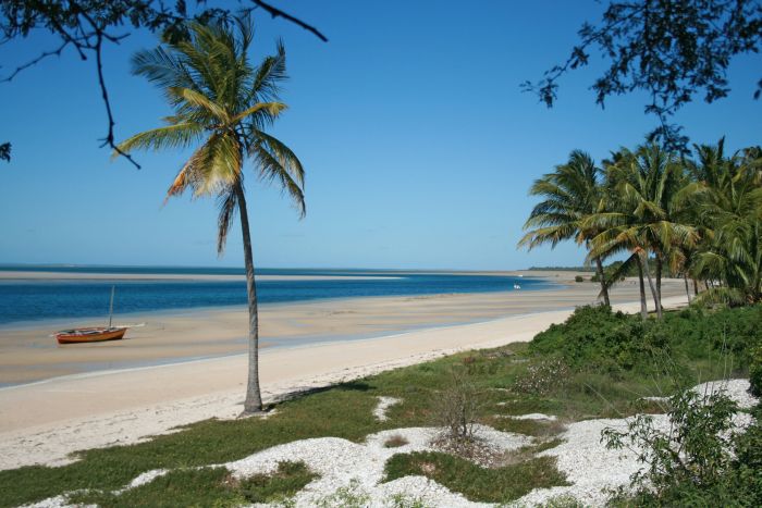 Plage paradisiaque au Mozambique